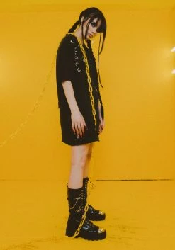 DMT1 Mishap Lace Up Jersey T-Shirt Dress -Womens Clothing Sales 19 800x