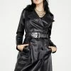 KYL1 Poison PU Leather Trench Coat