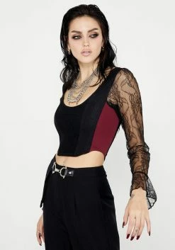 CHI1 Lycia Lace Flared Sleeve Corset