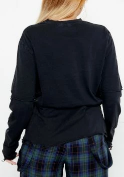 DMT1 Bad Karma Distressed Layered T-Shirt -Womens Clothing Sales 3 8f551a44 8825 45d8 9888 8edafd398bc5 800x