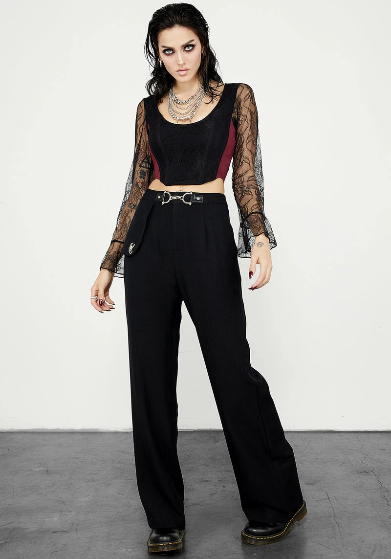 CHI1 Lycia Lace Flared Sleeve Corset 5 CHI1 Lycia Lace Flared Sleeve Corset - Image 5