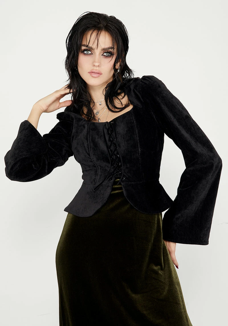 LVT1 Grimm Lace Up Top 6 LVT1 Grimm Lace Up Top - Image 6