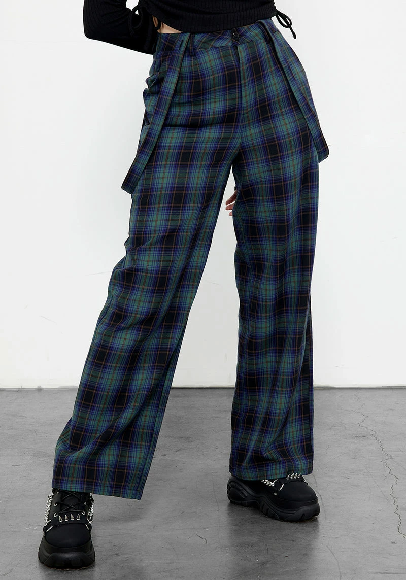 LVT1 Rebel Wide Leg Plaid Trousers 1 LVT1 Rebel Wide Leg Plaid Trousers
