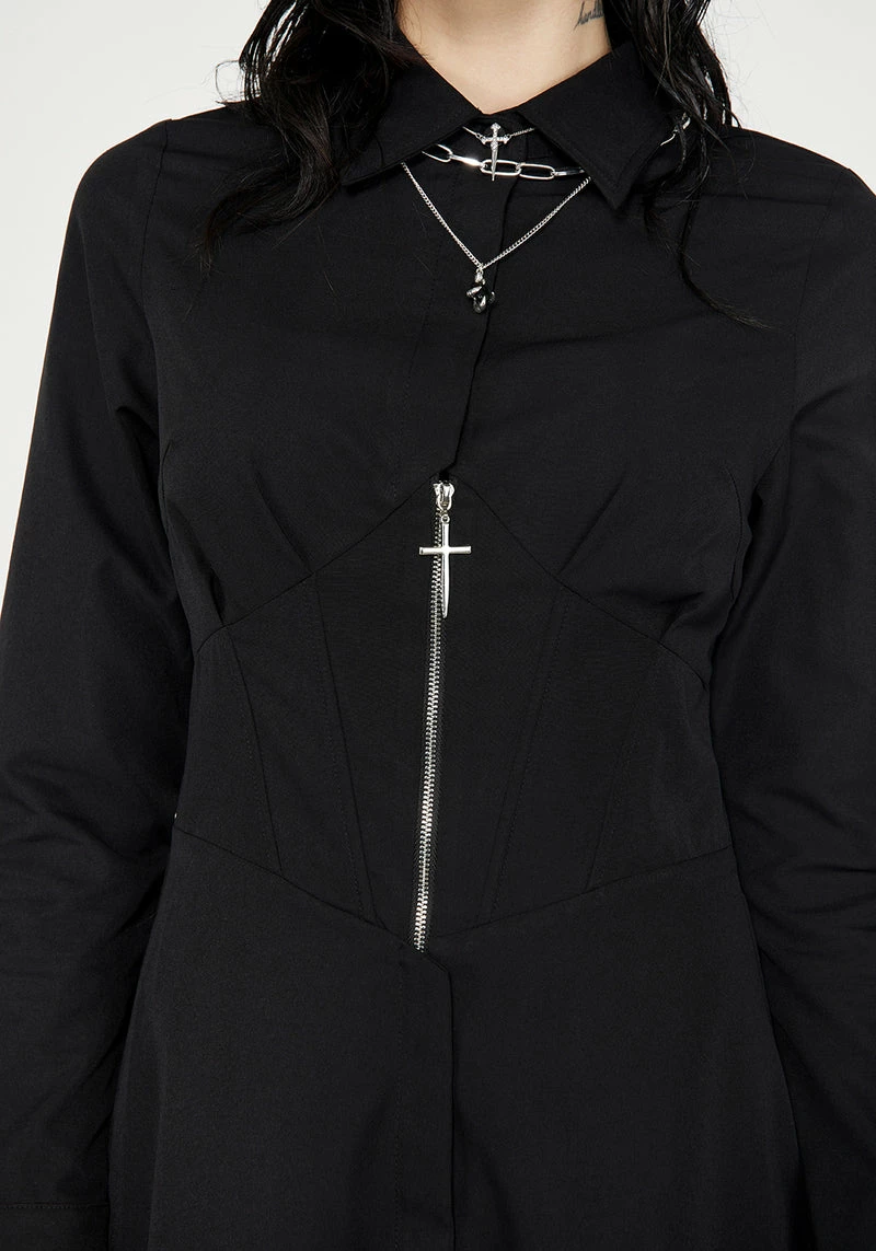 LVT1 Bullet Corset Shirt Dress 2 LVT1 Bullet Corset Shirt Dress - Image 2