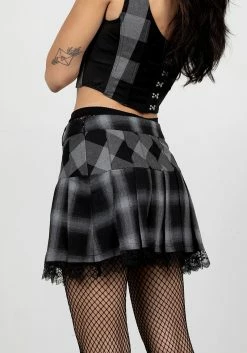 LVT1 Uh-Oh Mixed Check Low Rise Skirt -Womens Clothing Sales 6 d8bc90a1 0813 4642 ae58 6419bf728975 800x