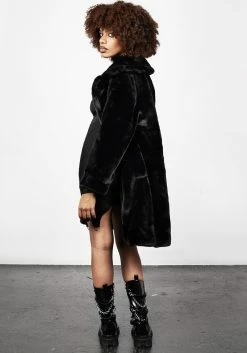 MET1 Creature Oversized Fur Coat - Black -Womens Clothing Sales AW20M30B Creature Coat Black 001 6eb5a292 34c6 403e 8e10 e2b47002e768 800x
