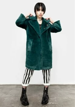 Womens Clothing Sales 40 MET1 Creature Oversized Fur Coat