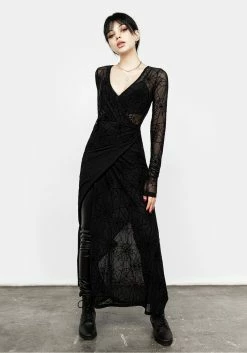 MET1 VENOM MESH WRAP DRESS