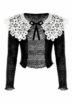 MET1 Slither Collar Cardigan 10 MET1 Slither Collar Cardigan -Womens Clothing Sales AW21 413 Snake Collar Cardigan d1 800x