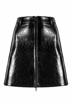 CHI1 Hellraisa Faux Leather A-Line Skirt -Womens Clothing Sales AW21CL292 Hellraisa Faux Leather A Line Skirt D1 800x