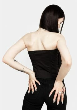 CHI1 MORTICIA LACE-UP CORSET -Womens Clothing Sales AW21CL394 MORTICIA LACE UP CORSET 0010 800x