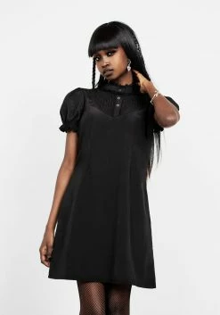 CHI1 SECRETS PINTUCK PANELLED MINI DRESS