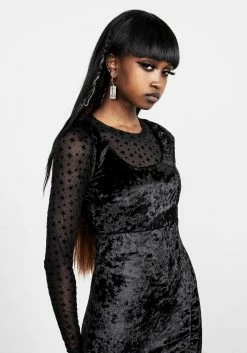 CHI1 Spectacle Velvet Bodycon Dress -Womens Clothing Sales AW21CL446 Spectacle Velvet Bodcon 015 800x