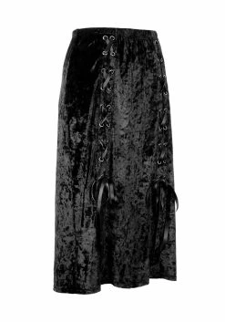 CHI1 MALEFIC LACE-UP PANEL SKIRT -Womens Clothing Sales AW21CL448 MALEFIC LACE UP PANEL SKIRT 03 800x