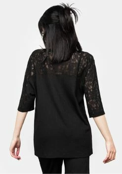 DDS1 Libertina Lace Panel Tee -Womens Clothing Sales AW21DD210 LIBERTINA LACE PANEL TEE 03 800x