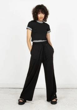 DDS1 Monica Double Waistband Jersey Pants -Womens Clothing Sales AW21DD218 Monica double waistband pants 03 800x