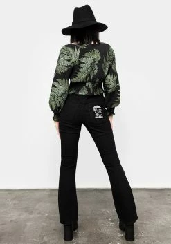 DEN1 Bless This Mess Denim Flares -Womens Clothing Sales AW21DEN302 Bless This Mess Denim Flares 2 800x