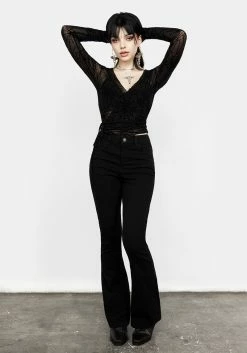 DEN1 Bless This Mess Denim Flares -Womens Clothing Sales AW21DEN302 Bless This Mess Denim Flares 3 800x