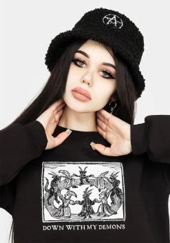 DMT1 Demons Crop Sweat Top 12 DMT1 Demons Crop Sweat Top -Womens Clothing Sales AW21DM261 DEMONS CROP SWEAT TOP 006 800x