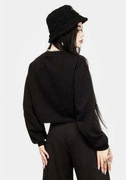 DMT1 Demons Crop Sweat Top 11 DMT1 Demons Crop Sweat Top -Womens Clothing Sales AW21DM261 DEMONS CROP SWEAT TOP 008 800x