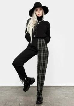 LVT1 Checkmate High Waist Tapered Trousers