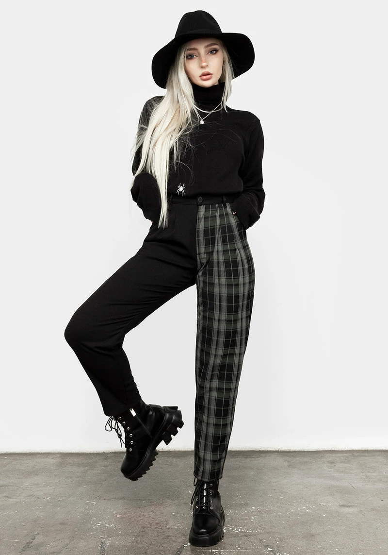 LVT1 Checkmate High Waist Tapered Trousers 1 LVT1 Checkmate High Waist Tapered Trousers