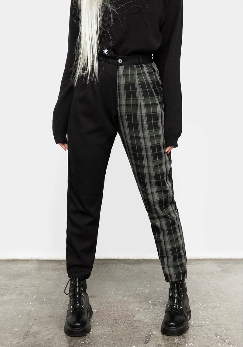 LVT1 Checkmate High Waist Tapered Trousers 2 LVT1 Checkmate High Waist Tapered Trousers - Image 2