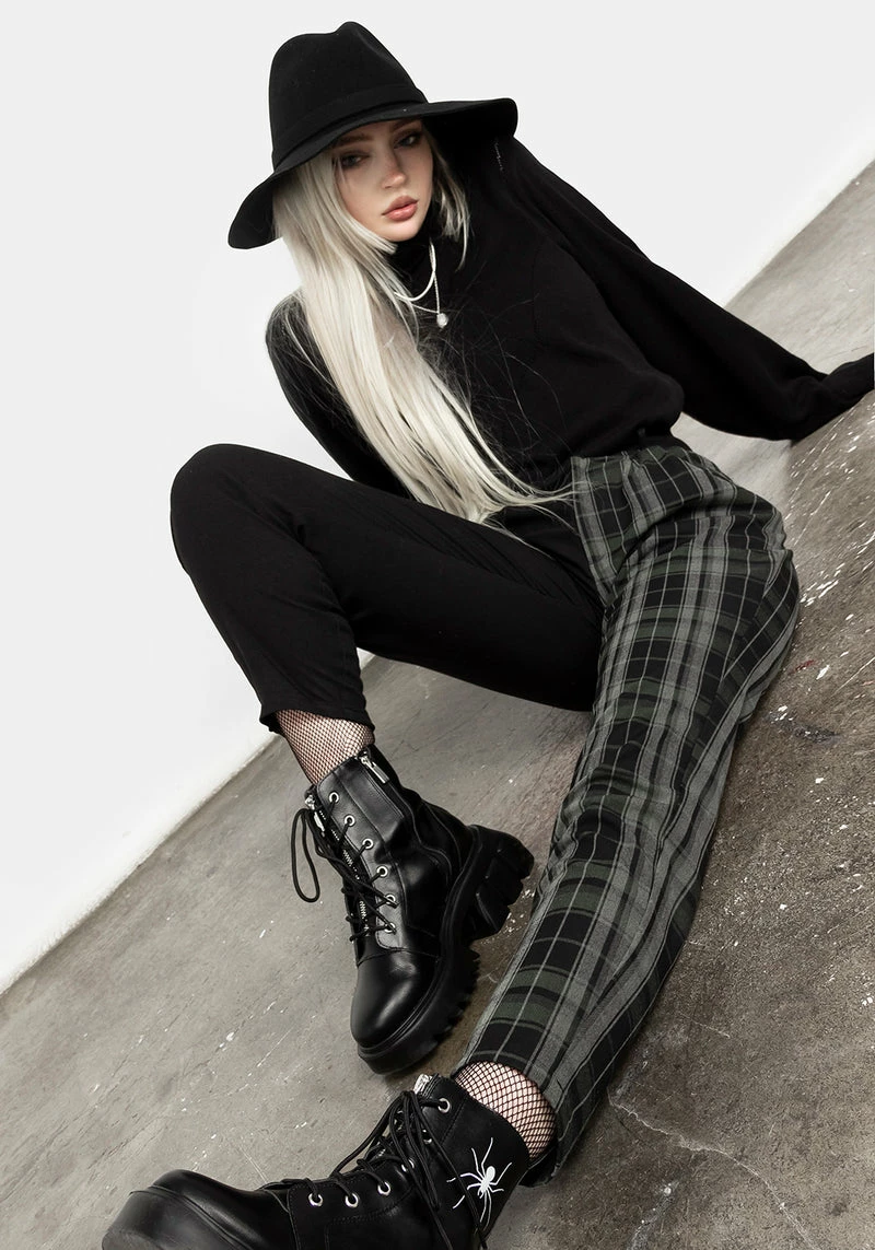 LVT1 Checkmate High Waist Tapered Trousers 3 LVT1 Checkmate High Waist Tapered Trousers - Image 3