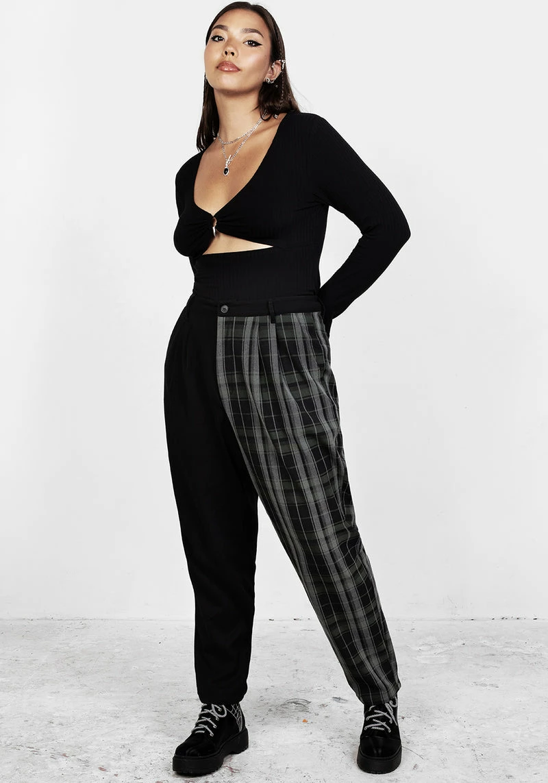 LVT1 Checkmate High Waist Tapered Trousers 10 LVT1 Checkmate High Waist Tapered Trousers - Image 10