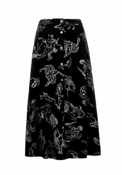 LVT1 Zodiac Button Midi Skirt -Womens Clothing Sales AW21LV454 Zodiac Button Midi Skirt 01 800x