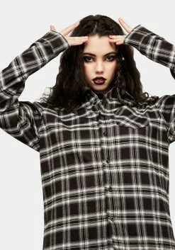 MET1 Seattle Check Shirt -Womens Clothing Sales AW21M07M SEATTLE MIX CHECK SHIRT 004 800x