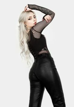 MET1 Slain Faux Leather Pants 14 MET1 Slain Faux Leather Pants -Womens Clothing Sales AW21M293 SLAIN FAUX LEATHER PANTS 010 800x