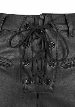 MET1 Slain Faux Leather Pants 21 MET1 Slain Faux Leather Pants -Womens Clothing Sales AW21M293 SlainLeatherPants d4 800x