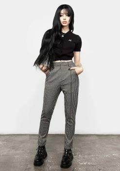 MET1 Martha Gingham Tapered Trousers
