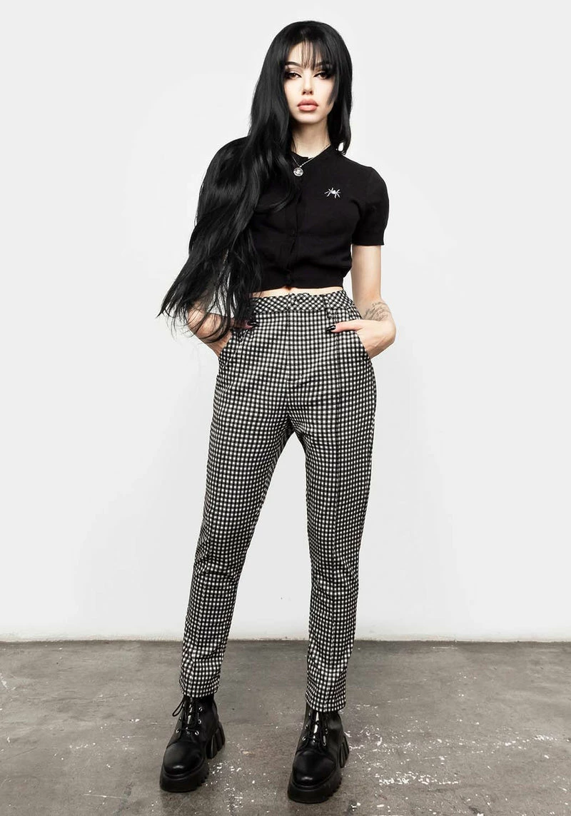 MET1 Martha Gingham Tapered Trousers 1 MET1 Martha Gingham Tapered Trousers