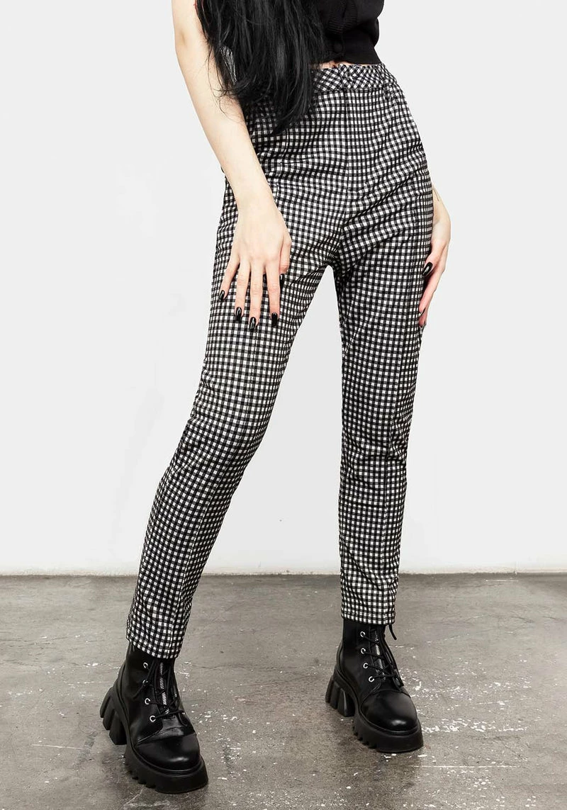 MET1 Martha Gingham Tapered Trousers 2 MET1 Martha Gingham Tapered Trousers - Image 2