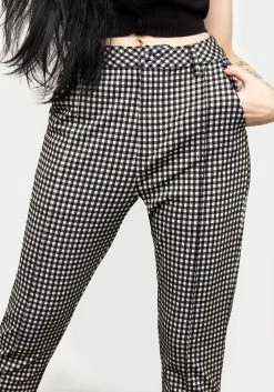 MET1 Martha Gingham Tapered Trousers 12 MET1 Martha Gingham Tapered Trousers -Womens Clothing Sales AW21M298 MARTHA GINGHAM TAPERED TROUSERS 005 800x