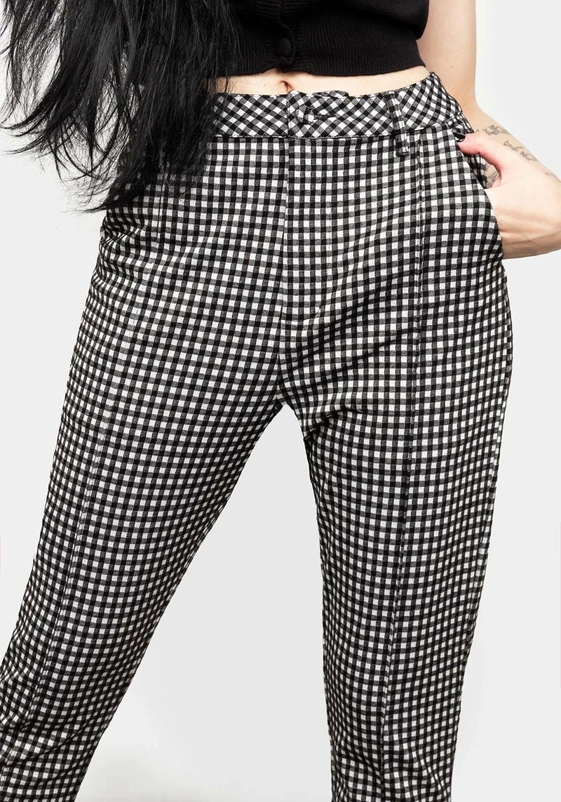 MET1 Martha Gingham Tapered Trousers 5 MET1 Martha Gingham Tapered Trousers - Image 5