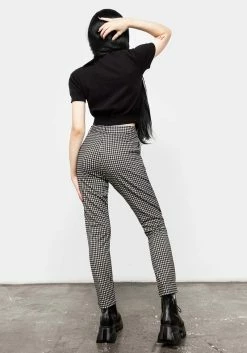 MET1 Martha Gingham Tapered Trousers 10 MET1 Martha Gingham Tapered Trousers -Womens Clothing Sales AW21M298 MARTHA GINGHAM TAPERED TROUSERS 006 800x