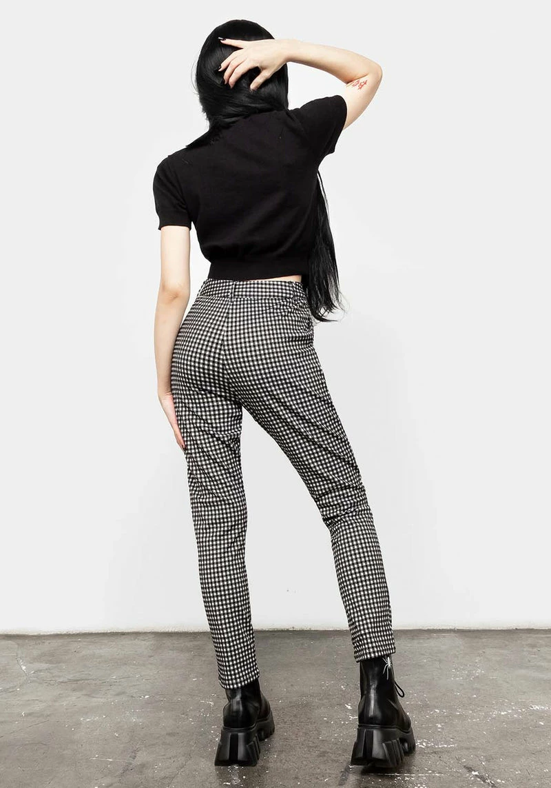 MET1 Martha Gingham Tapered Trousers 3 MET1 Martha Gingham Tapered Trousers - Image 3