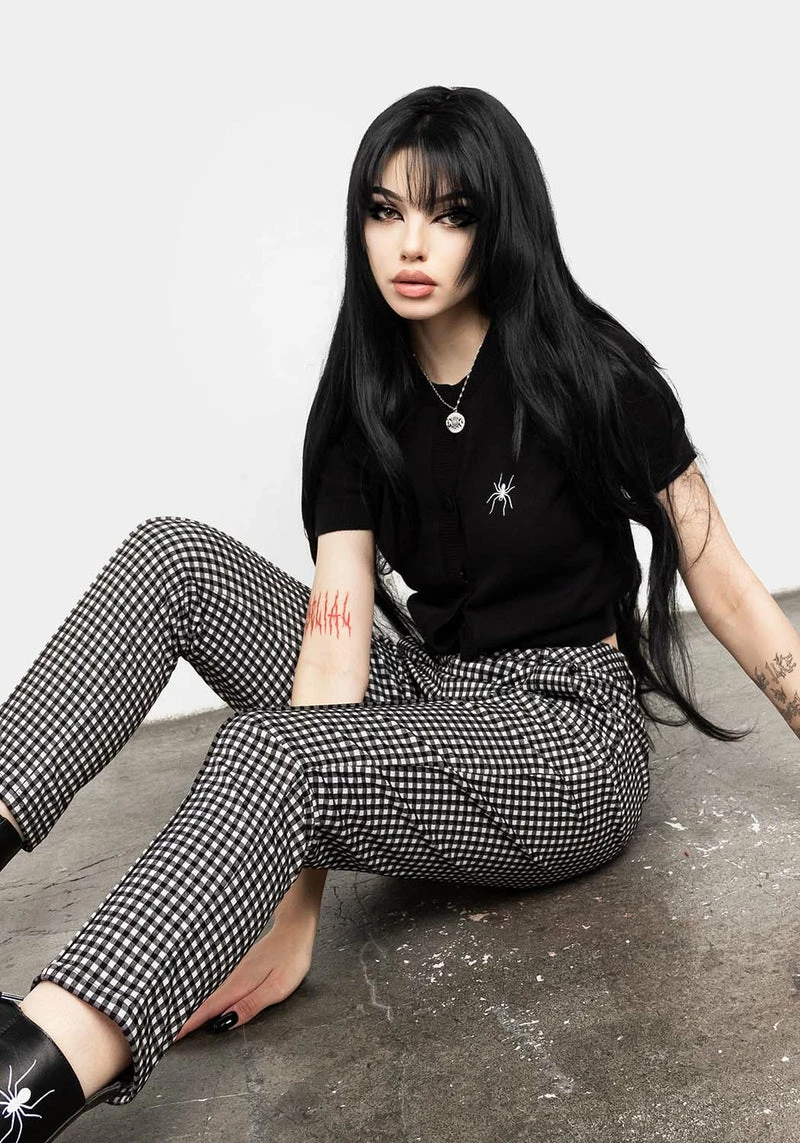 MET1 Martha Gingham Tapered Trousers 4 MET1 Martha Gingham Tapered Trousers - Image 4