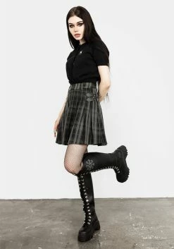 MET1 Bittersweet Check Mini Skirt -Womens Clothing Sales AW21M306 BITTERSWEET CHECK MINI SKIRT 003 800x