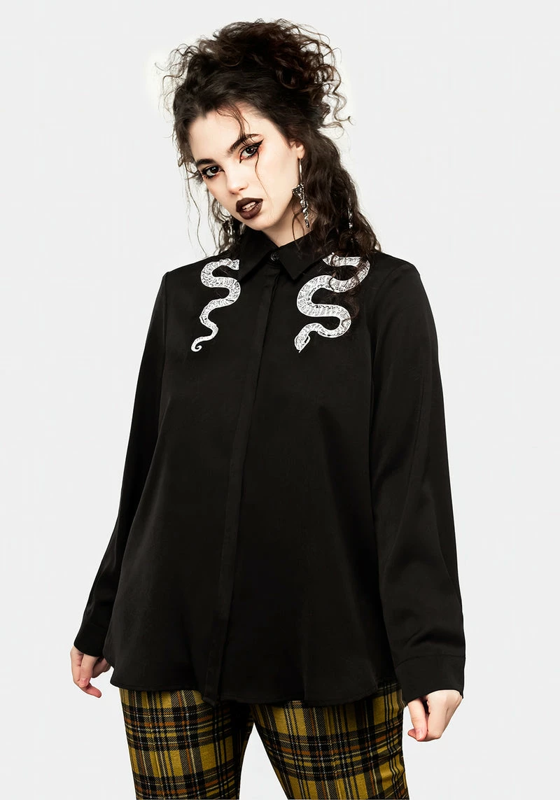 MET1 Slither Embroidered Snake Shirt 2 MET1 Slither Embroidered Snake Shirt - Image 2