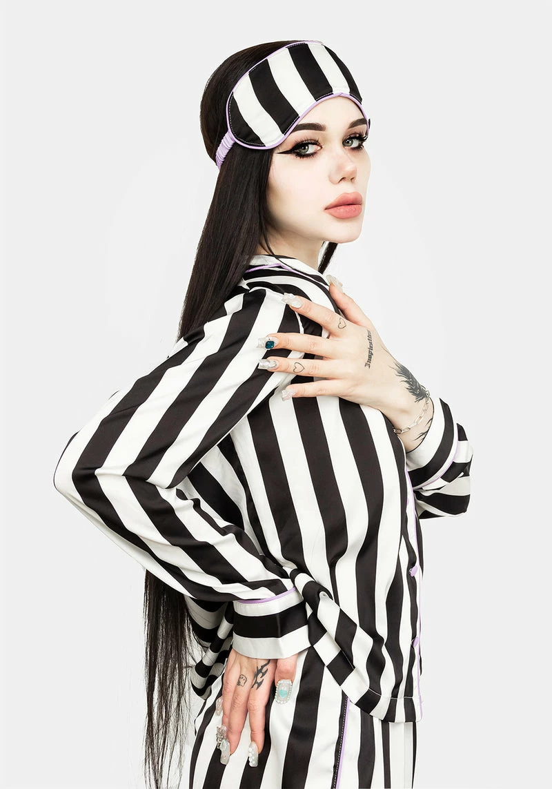 MET1 Beetle Striped Sleep Mask 2 MET1 Beetle Striped Sleep Mask - Image 2