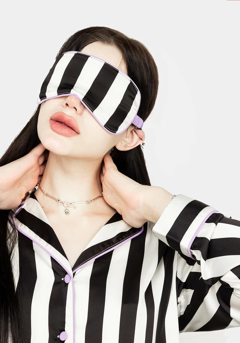 MET1 Beetle Striped Sleep Mask 1 MET1 Beetle Striped Sleep Mask