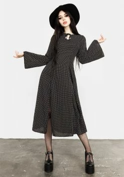 MET1 Chandra 70s Split Midi Dress