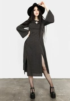 MET1 Chandra 70s Split Midi Dress -Womens Clothing Sales AW21M452 CHANDRA 70S SPLUT DRESS 004 800x