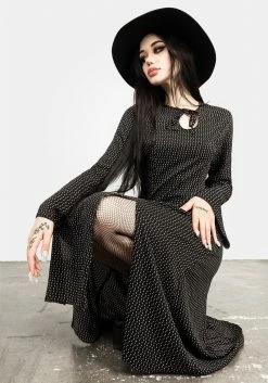 MET1 Chandra 70s Split Midi Dress -Womens Clothing Sales AW21M452 CHANDRA 70S SPLUT DRESS 010 800x