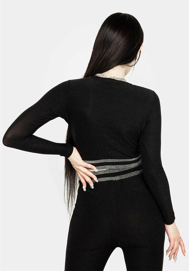 MET1 Roxy Glitter Crop Top 5 MET1 Roxy Glitter Crop Top - Image 5