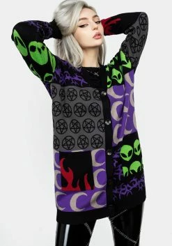 BET1 Illogical Oversized Cardigan -Womens Clothing Sales AW22B160 ILLOGICAL OVERSIZWD CARDIGAN 006 800x